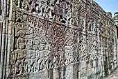 Angkor Thom - Bayon temple, bas-reliefs of the third enclosure, east wall 